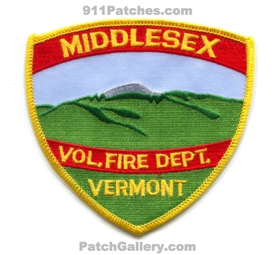 Middlesex Volunteer Fire Department Patch (Vermont)
Scan By: PatchGallery.com
Keywords: vol. dept.