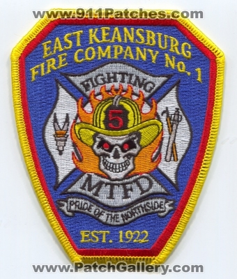 Middletown Township Fire Department East Keansburg Fire Company Number 1 Station 5 Patch (New Jersey)
Scan By: PatchGallery.com
[b]Patch Made By: 911Patches.com[/b]
Keywords: twp. dept. co. no. #1 mtfd fighting pride of the northside