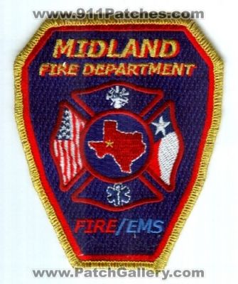 Midland Fire Department (Texas) (Prototype)
Scan By: PatchGallery.com
Keywords: dept. ems
