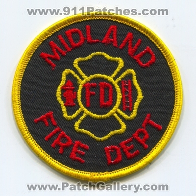 Midland Fire Department Patch (UNKNOWN STATE)
Scan By: PatchGallery.com
Keywords: dept. fd