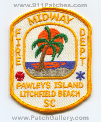 Midway Fire Department Patch (South Carolina)
Scan By: PatchGallery.com
Keywords: dept. sc Pawleys Island Litchfield Beach
