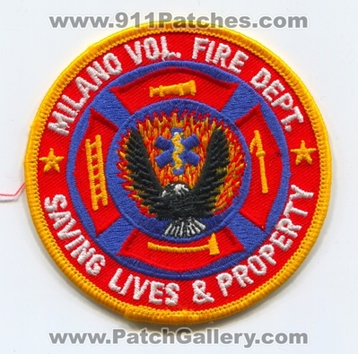 Milano Volunteer Fire Department Patch (Texas)
Scan By: PatchGallery.com
Keywords: vol. dept. saving lives & and property