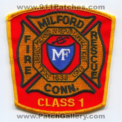 Milford Fire Rescue Department Class 1 Patch (Connecticut)
Scan By: PatchGallery.com
Keywords: dept. conn. mf