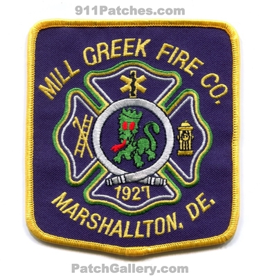 Mill Creek Fire Company Marshallton Patch (Delaware)
Scan By: PatchGallery.com
Keywords: co. department dept. 1927