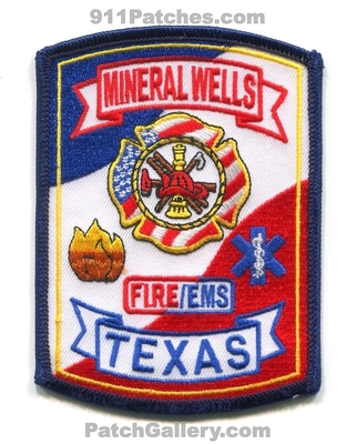 Mineral Wells Fire EMS Department Patch (Texas)
Scan By: PatchGallery.com
Keywords: dept.