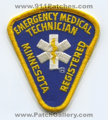 Minnesota Registered Emergency Medical Technician EMT Patch (Minnesota)
Scan By: PatchGallery.com
Keywords: state certified ems
