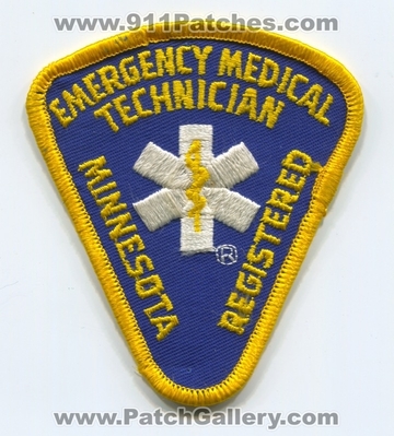 Minnesota Registered Emergency Medical Technician EMT Patch (Minnesota)
Scan By: PatchGallery.com
Keywords: state certified ems