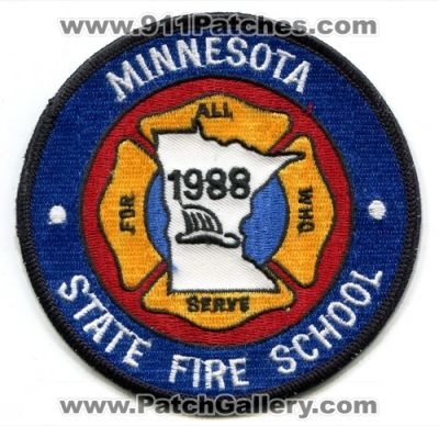 Minnesota State Fire School 1988 (Minnesota)
Scan By: PatchGallery.com
Keywords: academy