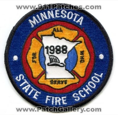 Minnesota State Fire School 1988 (Minnesota)
Scan By: PatchGallery.com
Keywords: academy