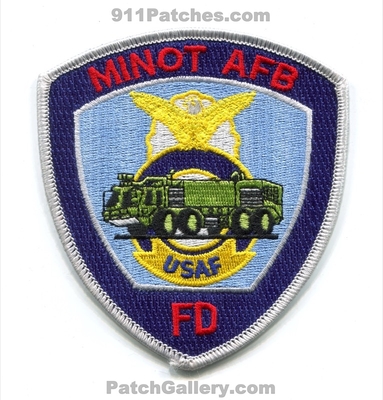 Minot Air Force Base AFB Fire Department USAF Military Patch (North Dakota)
Scan By: PatchGallery.com
Keywords: dept.