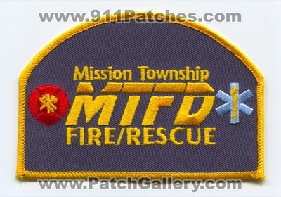 Mission Township Fire Rescue Department Patch (Kansas)
Scan By: PatchGallery.com
Keywords: twp. dept. mtfd