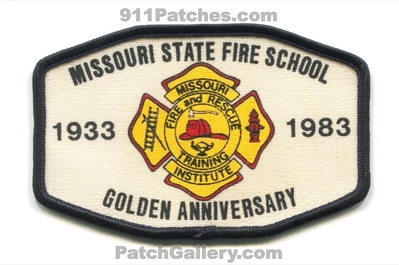 Missouri State Fire School Golden Anniversary 50 Years Patch (Missouri)
Scan By: PatchGallery.com
Keywords: mu and rescue training institute 1933 1983