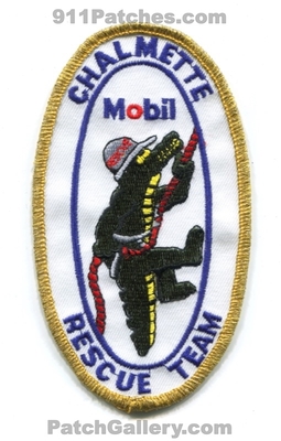 Mobil Oil Chalmette Refinery Rescue Team Patch (Louisiana)
Scan By: PatchGallery.com
Keywords: oil gas petroleum refinery industrial plant emergency response team ert hazardous materials haz-mat hazmat fire department dept.