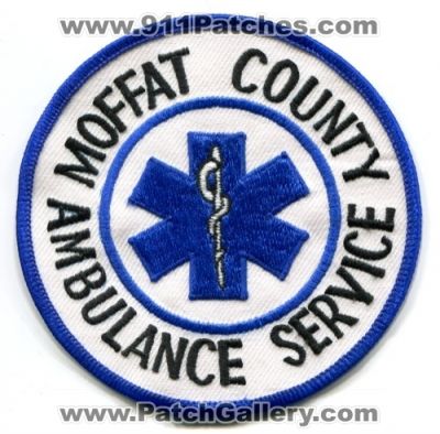 Moffat County Ambulance Service Patch (Colorado)
[b]Scan From: Our Collection[/b]
Keywords: ems