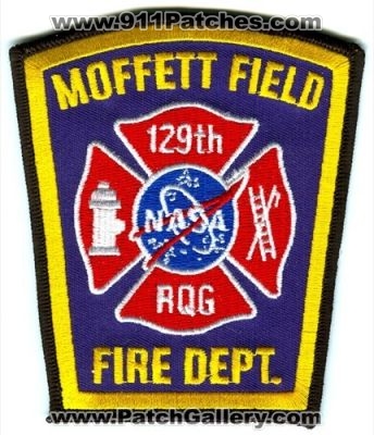 Moffett Field Fire Department 129th Rescue Wing NASA USAF Military (California)
Scan By: PatchGallery.com
Keywords: dept. rqg