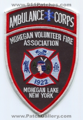 Mohegan Volunteer Fire Association Ambulance Corps EMS Patch (New York)
Scan By: PatchGallery.com
Keywords: vol. assn. corps. department dept. mohegan lake