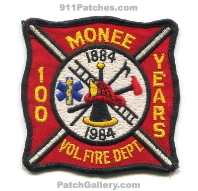 Monee Volunteer Fire Department 100 Years Patch (Illinois)
Scan By: PatchGallery.com
Keywords: vol. dept. 1884 1984