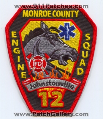Monroe County Fire Department Station 12 Patch (Georgia)
Scan By: PatchGallery.com
Keywords: co. dept. fd company engine squad johnstonville