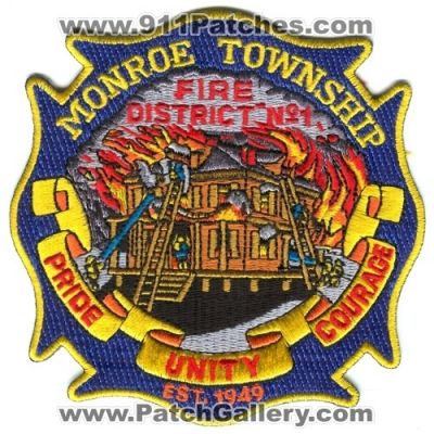 Monroe Township Fire Department District Number 1 Patch (New Jersey)
Scan By: PatchGallery.com
Keywords: dept. twp. no. 1 #1