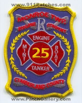 Monroe Township Fire Department Company 25 (Pennsylvania)
Scan By: PatchGallery.com
Keywords: twp. dept. co. engine tanker mini boat station cumberland county