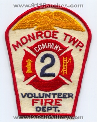 Monroe Township Volunteer Fire Department Company 2 Patch (UNKNOWN STATE)
Scan By: PatchGallery.com
Keywords: twp. vol. dept. co. number no. #2