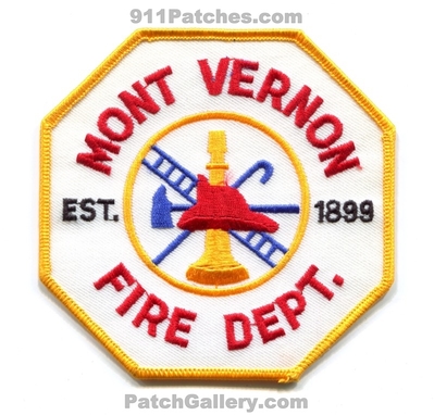 Mont Vernon Fire Department Patch (New Hampshire)
Scan By: PatchGallery.com
Keywords: dept. est. 1899
