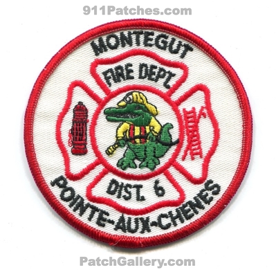 Montegut Fire Department District 6 Pointe Aux Chenes Patch (Louisiana)
Scan By: PatchGallery.com
Keywords: dept. dist. number no. #6