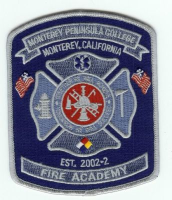 Monterey Peninsula College Fire Academy
Thanks to PaulsFirePatches.com for this scan.
Keywords: california