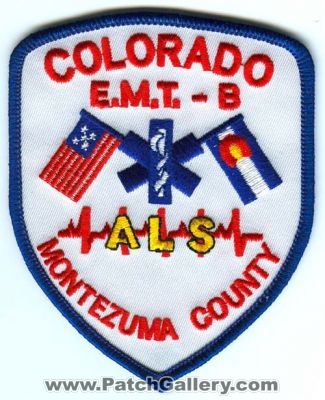 Montezuma County ALS E.M.T-B Patch (Colorado)
[b]Scan From: Our Collection[/b]
Keywords: ems ambulance emt-b