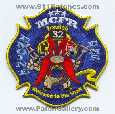 Montgomery County Fire and Rescue Department Station 32 Patch (Maryland)
Scan By: PatchGallery.com
Keywords: Co. & Dept. MCFR M.C.F.R. Engine EMS Company Co. Travilah Wecome to the Show - Taz