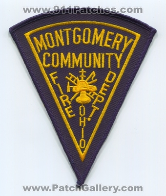 Montgomery Community Fire Department Patch (Ohio)
Scan By: PatchGallery.com
Keywords: comm. dept.
