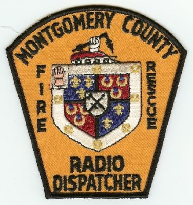 Montgomery County Fire Rescue Radio Dispatcher
Thanks to PaulsFirePatches.com for this scan.
Keywords: maryland
