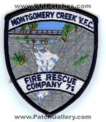 Montgomery Creek Volunteer Fire Rescue Company 71 (California)
Thanks to Paul Howard for this scan.
Keywords: v.f.c. vfc department dept.