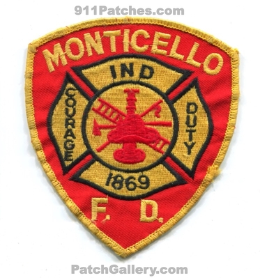 Monticello Fire Department Patch (Indiana)
Scan By: PatchGallery.com
Keywords: courage duty 1869