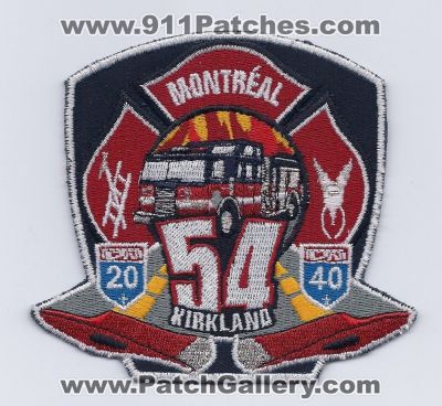 Montreal Fire Department Station 54 (Canada QC)
Thanks to PaulsFirePatches.com for this scan.
Keywords: dept. caserne kirkland