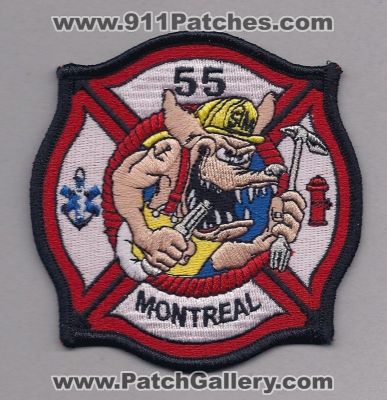 Montreal Fire Department Station 55 (Canada QC)
Thanks to PaulsFirePatches.com for this scan.
Keywords: dept. caserne
