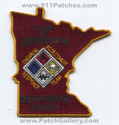 Moorhead Fargo Fire Department Chemical Assessment Response Team CART Hazardous Materials Patch (Minnesota) (State Shape)
Scan By: PatchGallery.com
Keywords: dept. hazmat haz-mat of