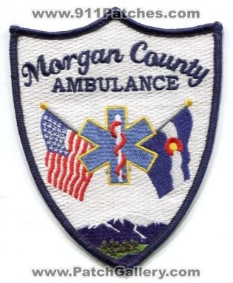 Morgan County Ambulance Patch (Colorado)
[b]Scan From: Our Collection[/b]
Keywords: ems emergency medical services