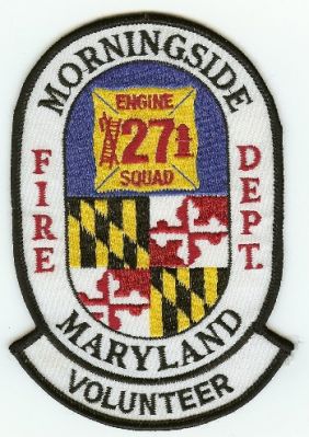 Morningside Fire Dept
Thanks to PaulsFirePatches.com for this scan.
Keywords: maryland department volunteer engine squad 27