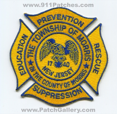Morris Township Fire Rescue Department Patch (New Jersey)
Scan By: PatchGallery.com
Keywords: the twp. of dept. prevention suppression education in county co. 1740