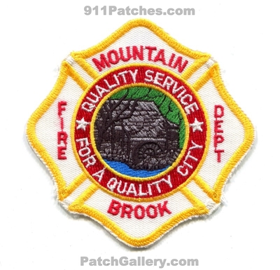 Mountain Brook Fire Department Patch (Alabama)
Scan By: PatchGallery.com
Keywords: dept. quality service for a quality city