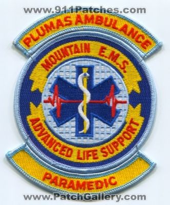 Mountain EMS Advanced Life Support Plumas Ambulance Paramedic (California)
Scan By: PatchGallery.com
Keywords: als e.m.s.