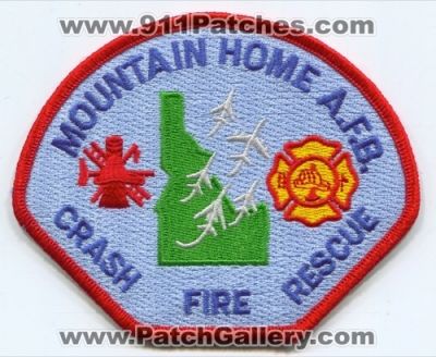 Mountain Home Air Force Base Crash Fire Rescue Department (Idaho)
Scan By: PatchGallery.com
Keywords: afb usaf military cfr arff aircraft airport firefighter firefighting