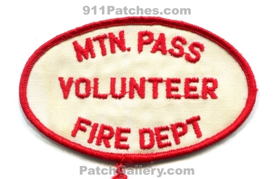 Mountain Pass Volunteer Fire Department Patch (California)
Scan By: PatchGallery.com
Keywords: vol. dept.