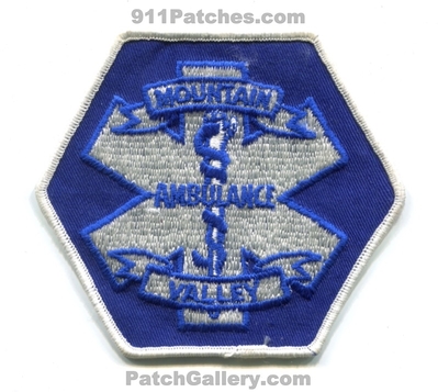 Mountain Valley Ambulance EMS Patch (Colorado)
[b]Scan From: Our Collection[/b]
