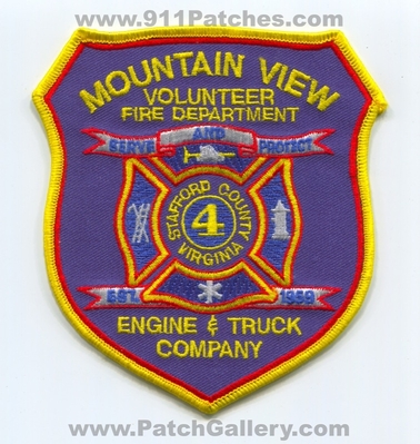 Mountain View Volunteer Fire Department Engine and Truck Company 4 Stafford County Patch (Virginia)
Scan By: PatchGallery.com
Keywords: vol. dept. & co. serve and protect est. 1959
