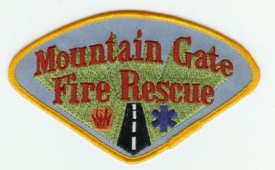 Mountain Gate Fire Rescue
Thanks to PaulsFirePatches.com for this scan.
Keywords: california