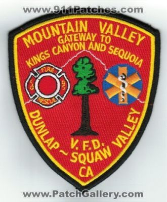 Mountain Valley Volunteer Fire Department (California)
Thanks to Paul Howard for this scan.
Keywords: mt. v.f.d. vfd dept. dunlap squaw valley ca kings canyon sequoia rescue