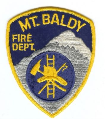 Mount Baldy Fire Dept
Thanks to PaulsFirePatches.com for this scan.
Keywords: california department mt