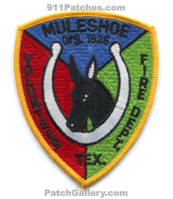 Muleshoe Volunteer Fire Department Patch (Texas)
Scan By: PatchGallery.com
Keywords: vol. dept. org. 1926 tex.